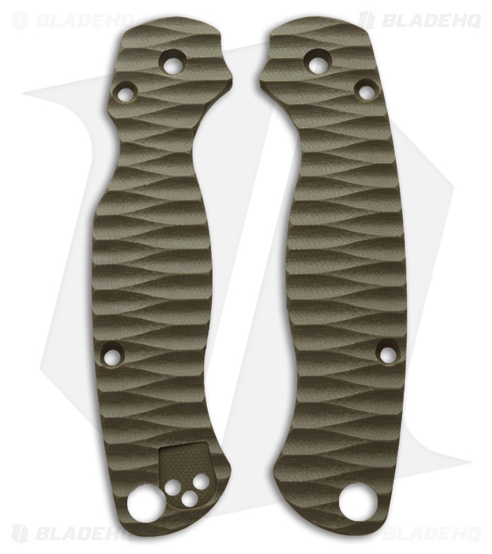 Spyderco Paramilitary 2 Custom G10 Replacement Scales by Allen Putman (OD Green) Blade HQ