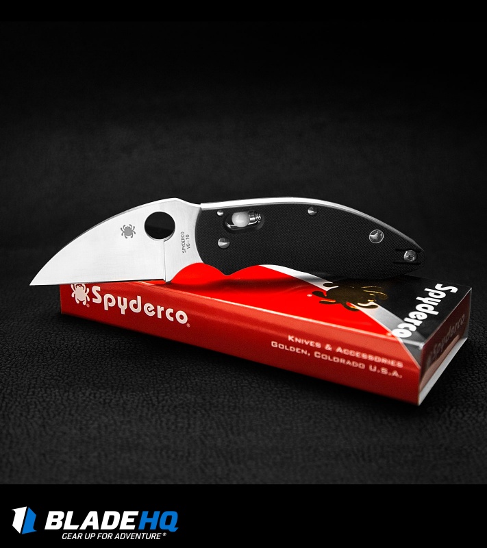 Spyderco Q Ball Bearing Lock Knife Black G10 (2.72" Satin) C219GP