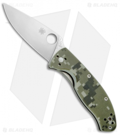 Spyderco Tenacious Folding Knife Camo G-10 (3.375" Satin) C122GPCMO Exclusive