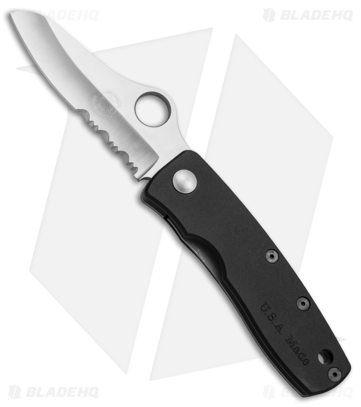 Spyderco Terzuola Jr. Liner Lock Knife Aluminum (2.75" Satin Serr