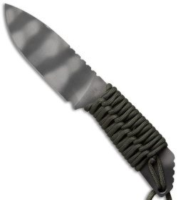 Strider MFS Fixed Blade Knife OD Cord Wrap (4.125" Tiger Stripe) *Used