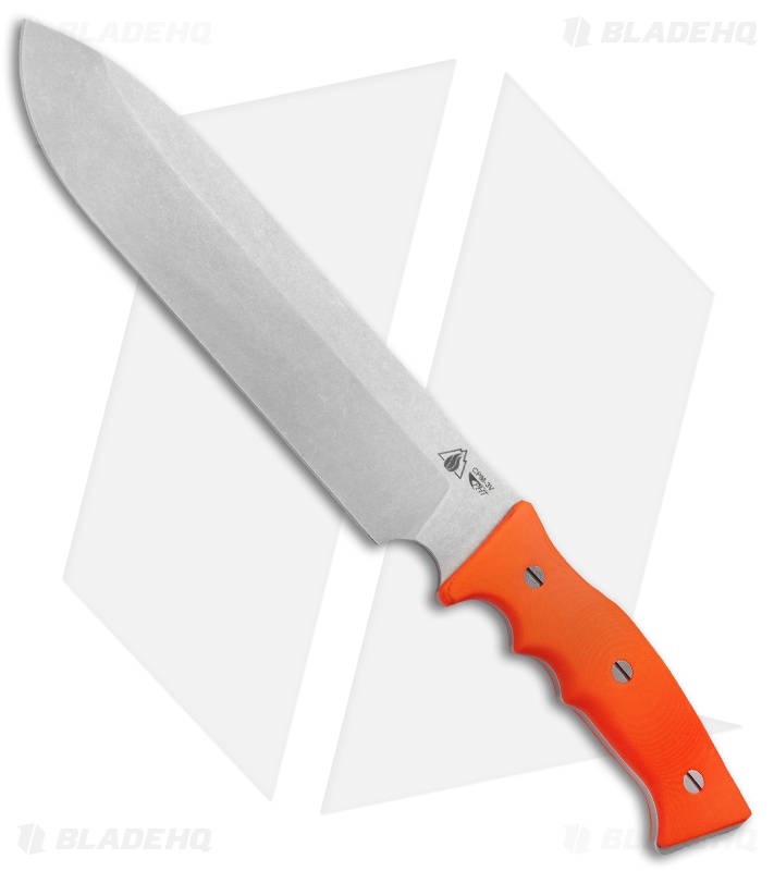 Survive! Knives GSO10 Fixed Blade Knife Orange G10 (10" CPM3V) Blade HQ
