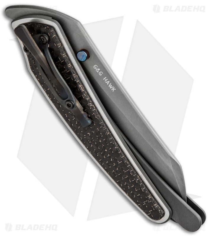 G&G Hawk Custom Tangent Flipper LSCF Knife (3.25" Damascus) 14 Blade HQ