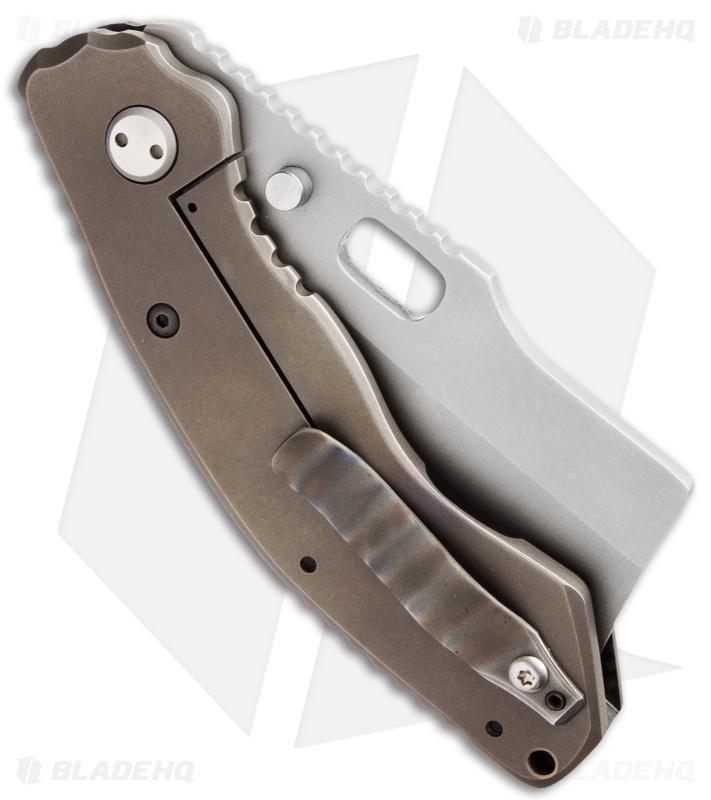 Trouble Blades Custom Debt Collector Knife Carbon Fiber Folding Cleaver