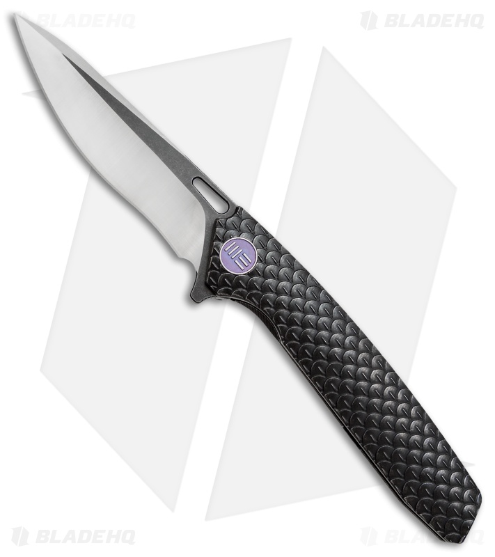 WE Knife Co. 604B Frame Lock Knife Black Titanium (3.8" Satin, Black