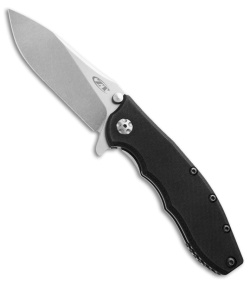 Zero Tolerance 0562 Drop Point Hinderer Knife Black G-10 (3.5" Stonewash) ZT