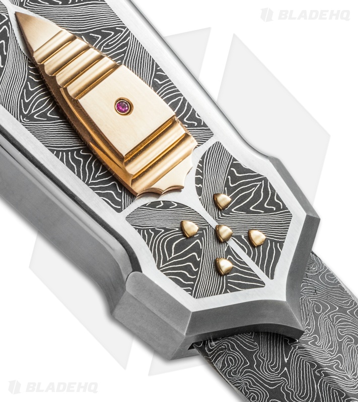 J.A. Harkins HHK 'Price' Dagger D/A OTF Automatic Knife Gold (5