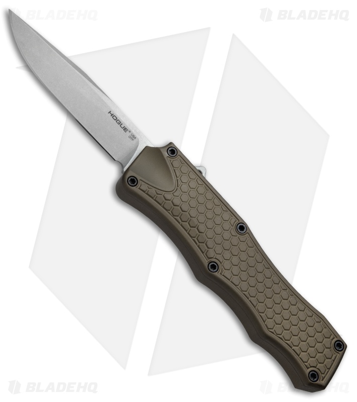 Hogue Knives OTF Automatic Knife Flat Dark Earth (3.375" Stonewash