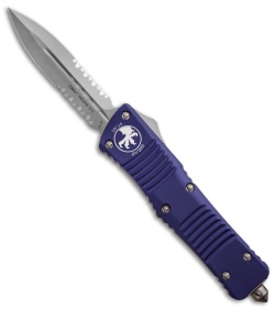 Microtech Combat Troodon Purple OTF D/E Knife (3.8" Bead Blast Serr) 142-8PU