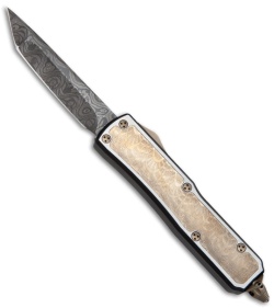 Marfione Custom Daytona Tanto Stainless Steel OTF Knife Bronzed (3.25" Damascus)