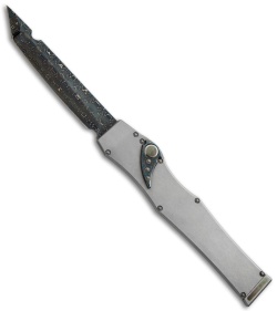 Microtech Marfione Custom Stainless Steel Halo V Knife OTF (Blued Damascus)