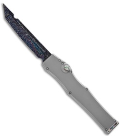 Microtech Marfione Custom Stainless Halo V Tanto Knife Abalone (Blued Damascus)