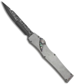 Microtech Marfione Custom Stainless V Knife Abalone (Nightmare Damascus)