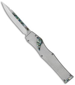 Microtech Marfione Custom Stainless Halo V Knife OTF Abalone (4.6" Mirror)