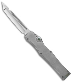 Microtech Marfione Custom Stainless Halo V Knife OTF Black Pearl (4.6" Tanto)