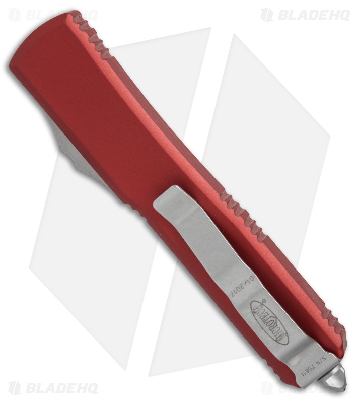 Microtech Ultratech T/E OTF Automatic Knife Red CC (3.4" Satin) Blade HQ