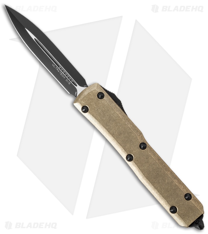 Microtech Ultratech Brass D/E OTF Automatic Knife (3.4" Black) B1221