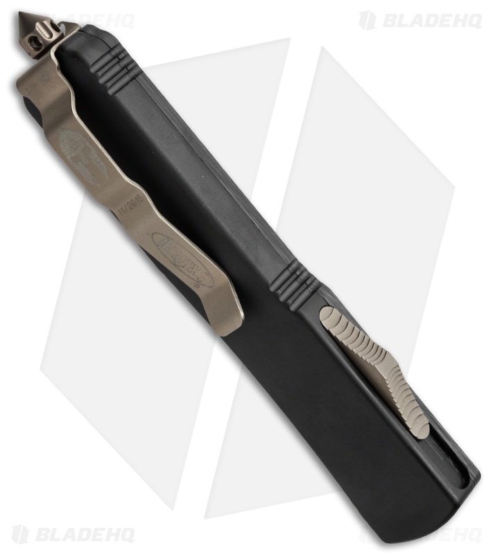 Microtech Ultratech Spartan OTF Knife Carbon Fiber (3.4" Bronzed Full