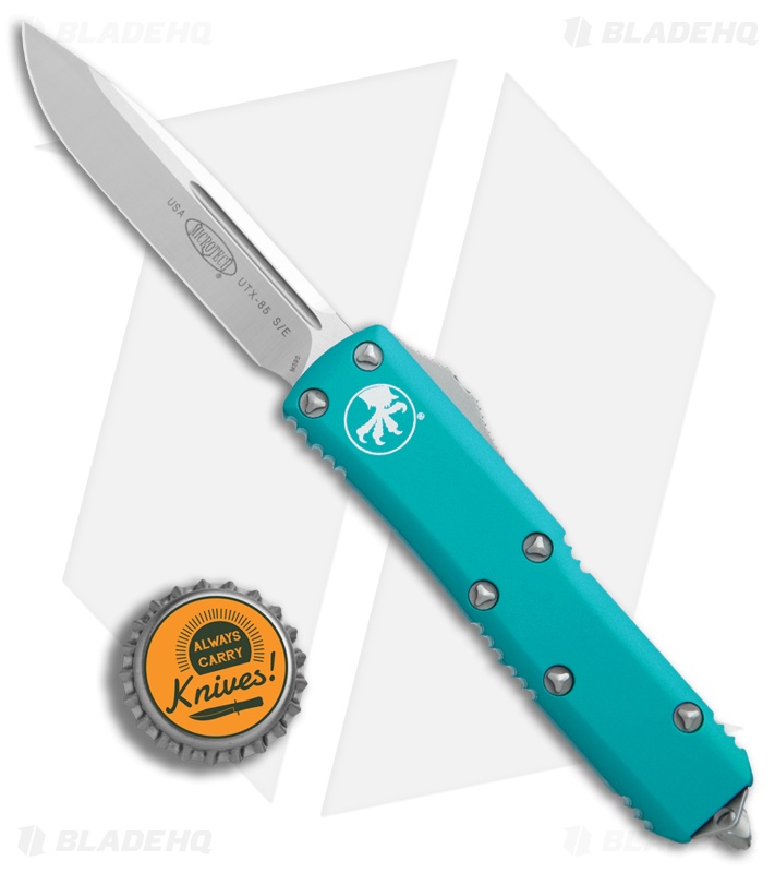 Microtech UTX85 S/E OTF Automatic Knife Turquoise (3.125" Satin) 231
