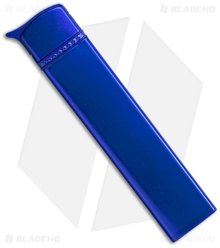 Mini D/A OTF Automatic Knife Lighter Blue (2.1" Satin) Refillable