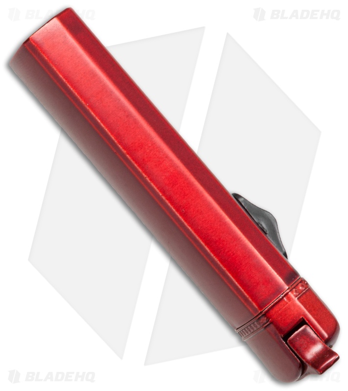 Mini D/A OTF Automatic Knife Lighter Red (2.1" Satin) Refillable Butane