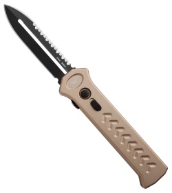 Asheville Steel Paragon PARA-XD OTF Pewter Automatic Knife (3.5" Black Serr)
