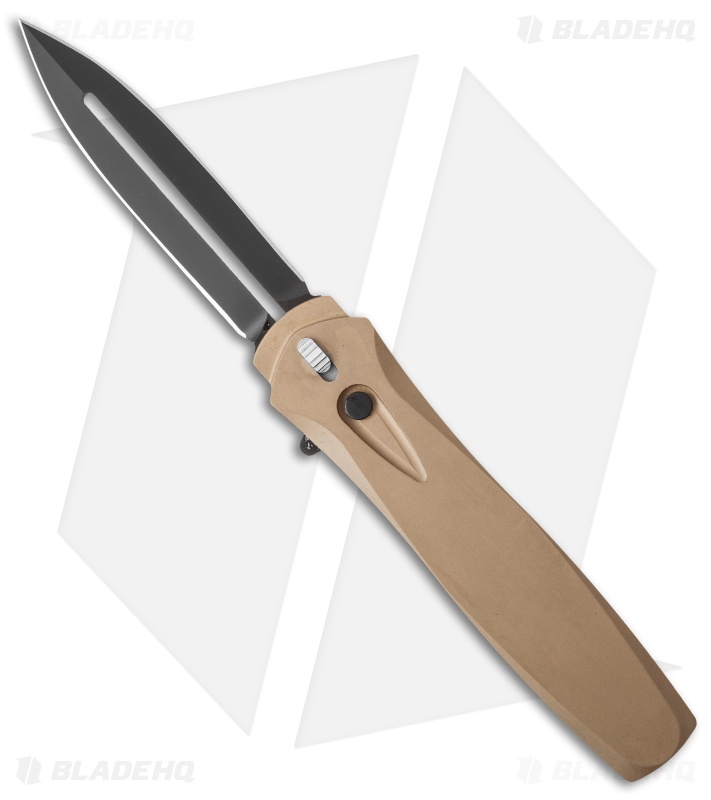 Protech Dark Angel OTF Automatic Knife Desert Sand (3.7" Black) 3232