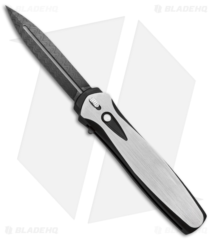 Protech Dark Angel Steel Custom OTF Automatic Knife w/ Pearl (3.7" Damascus) Blade HQ