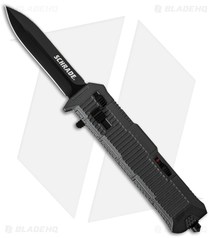 Schrade Viper OTF Automatic Knife Gray (3.375" Black) SCHOTF8B Blade HQ