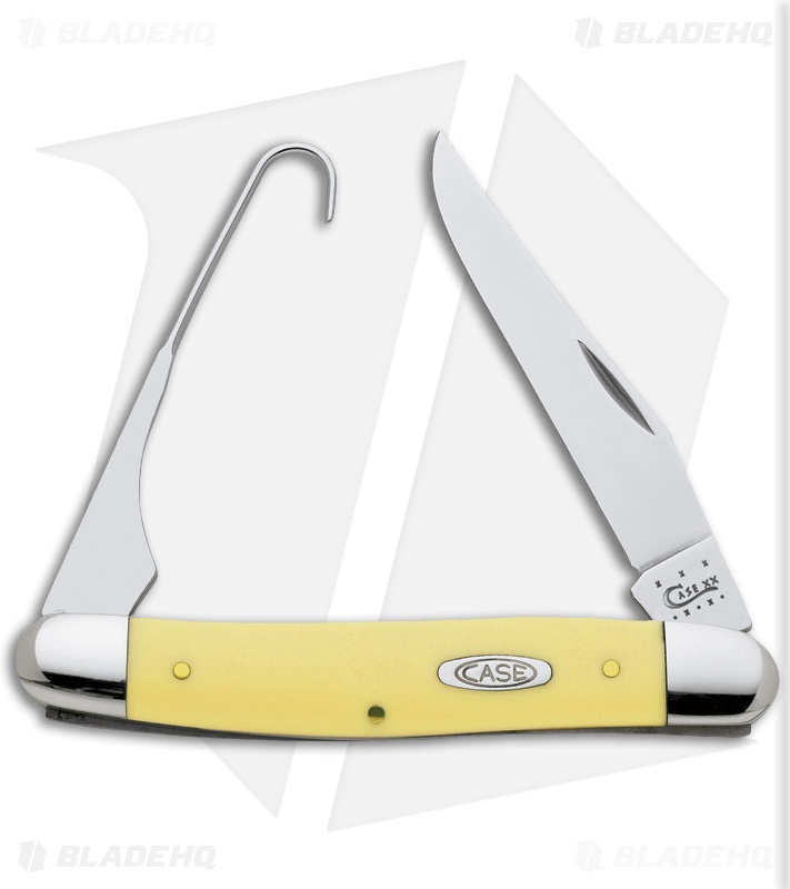 Case Bird Hook Knife 3.875" Yellow Delrin (6247H SS) 0302 Blade HQ