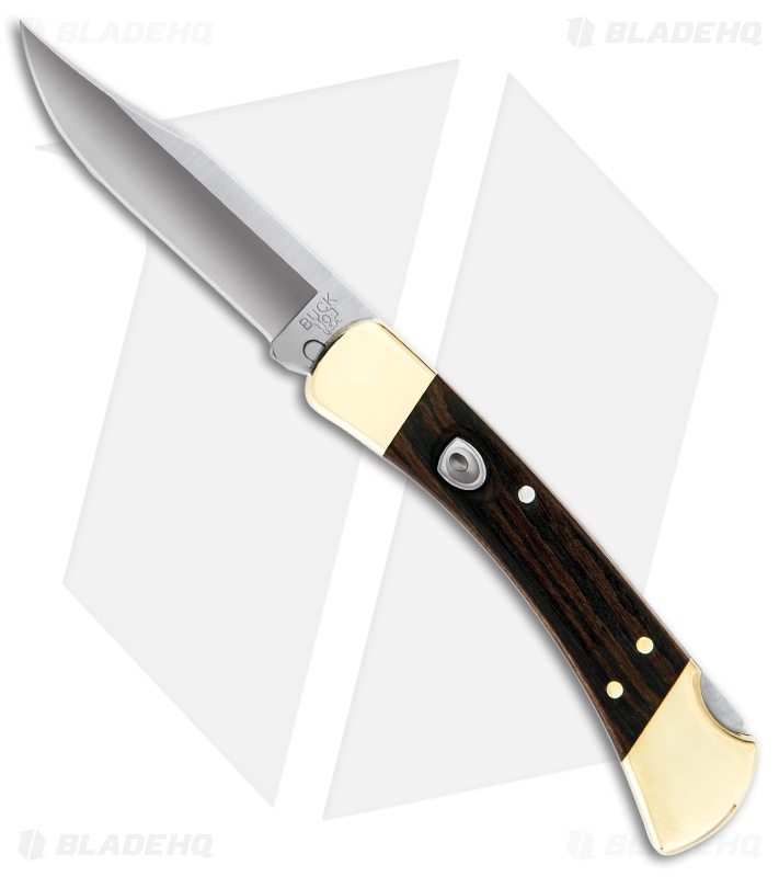 Buck 110 Automatic Lockback Knife Ebony Dymondwood (3.75" Satin) Blade HQ