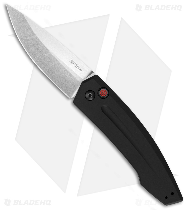 Kershaw Launch 2 Automatic Knife Black Aluminum (3.4" Stonewash) 7200