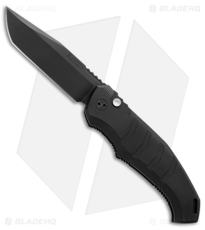 Koenig Knives Atrox Automatic Knife Black Aluminum (4" Black) Blade HQ