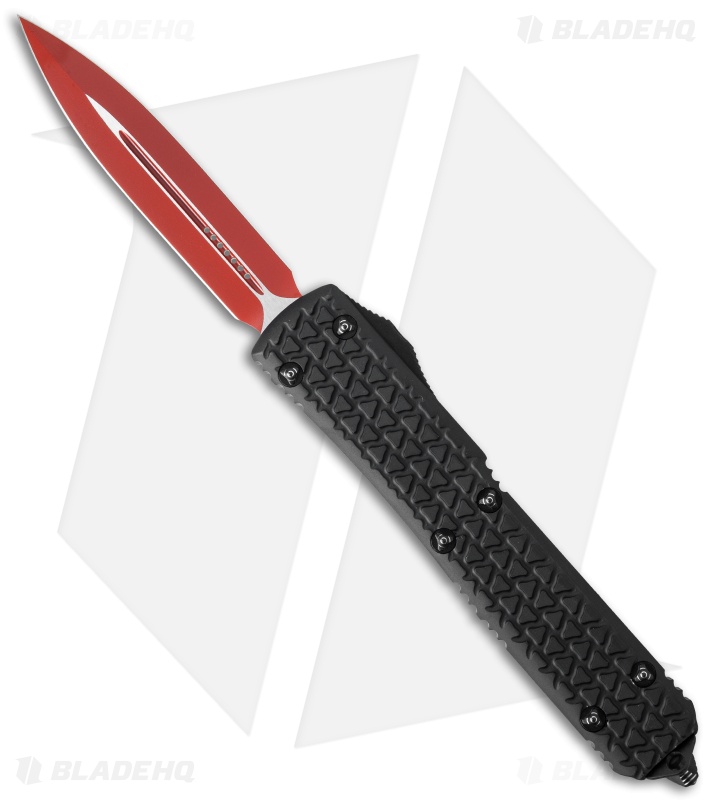 Microtech Ultratech Dagger OTF Automatic Knife Black (3.4" Red) Sith