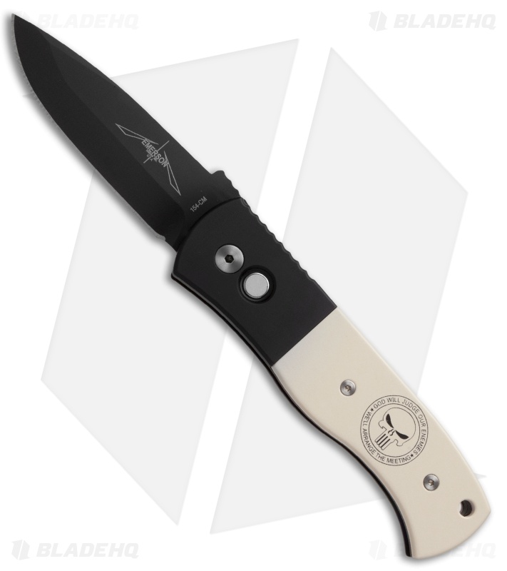 Emerson Protech CQC7A Automatic Knife Tuxedo Punisher (3.25" Black