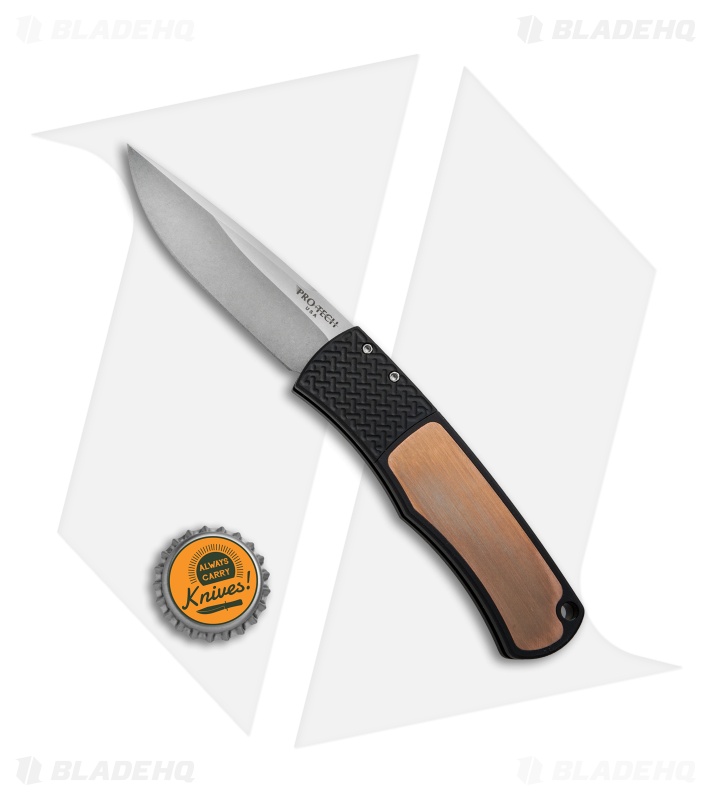 Protech Magic BR1 .61 "Whiskers" Automatic Knife Copper (3.125" Stonewash) Blade HQ