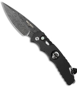 Protech TR-4 Limited Edition Skull Automatic Knife Knurled Black (4