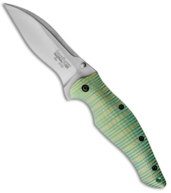 Kershaw Bump Spring Assisted Knife Green Titanium Framelock (3.5" Satin) 1590GR