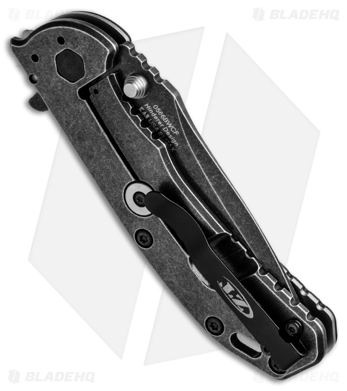 Zero Tolerance Hinderer 0566BWCF Assisted Opening Knife Carbon Fiber (BlackWash) Blade HQ