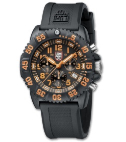 Luminox Colormark Chronograph Navy Seal Orange Watch (Black) 3089