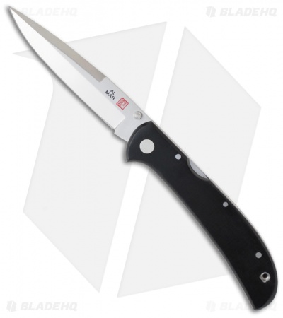 Al Mar Eagle Talon Ultralight Black Linen Micarta Knife (4" Plain) 1005UBK2T