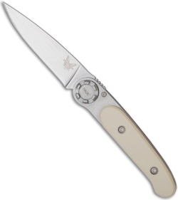 Benchmade Paul Axial Knife 235-2 w/ Ivory Micarta Handle (2.58" Satin Plain)