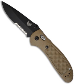 Benchmade Sand Griptilian Axis Lock Manual Tanto Knife (Black SER) 551SBKSN