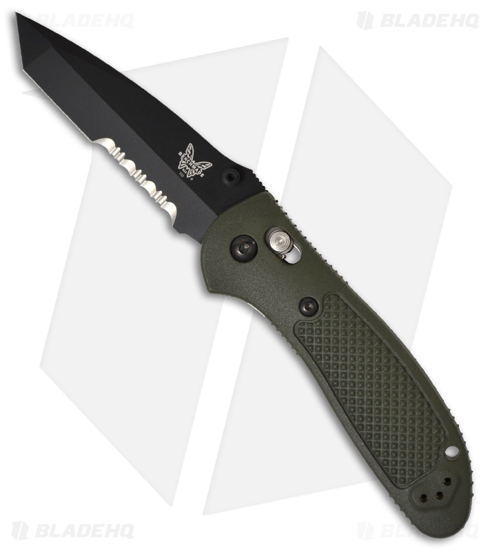 Benchmade Griptilian AXIS Lock Knife Olive Drab (3.45" Black Serr