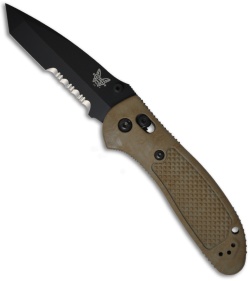 Benchmade Sand Griptilian Tanto Folding Knife 553SBKSN (3.45" Black Serr)
