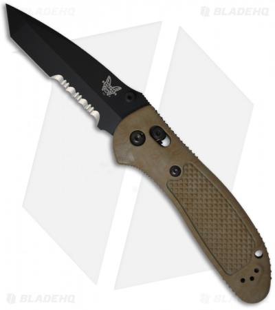Benchmade Sand Griptilian Tanto Folding Knife 553SBKSN (3.45" Black Serr)