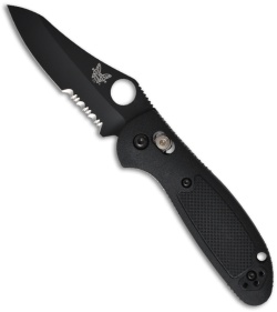 Benchmade Mini Griptilian Black Manual Knife (Black SER) 555SBKHG