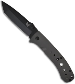 Benchmade 760BK LFTi Knife Titanium Folder (4" Black Plain)