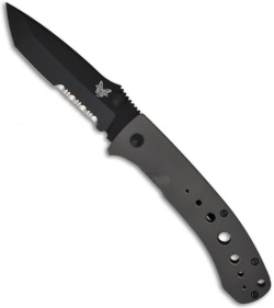 Benchmade 760SBK LFTi Knife Titanium Folder (4" Black Serr)