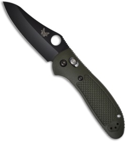 Benchmade OD Green Griptilian Knife 550BKHGOD  (3.45" Black Plain)